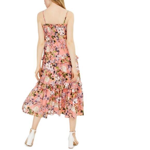 INC Wmn's Petite Coral Lined Spaghetti Strap Square Neck Midi Fit Flare Dress PM - Picture 12 of 12